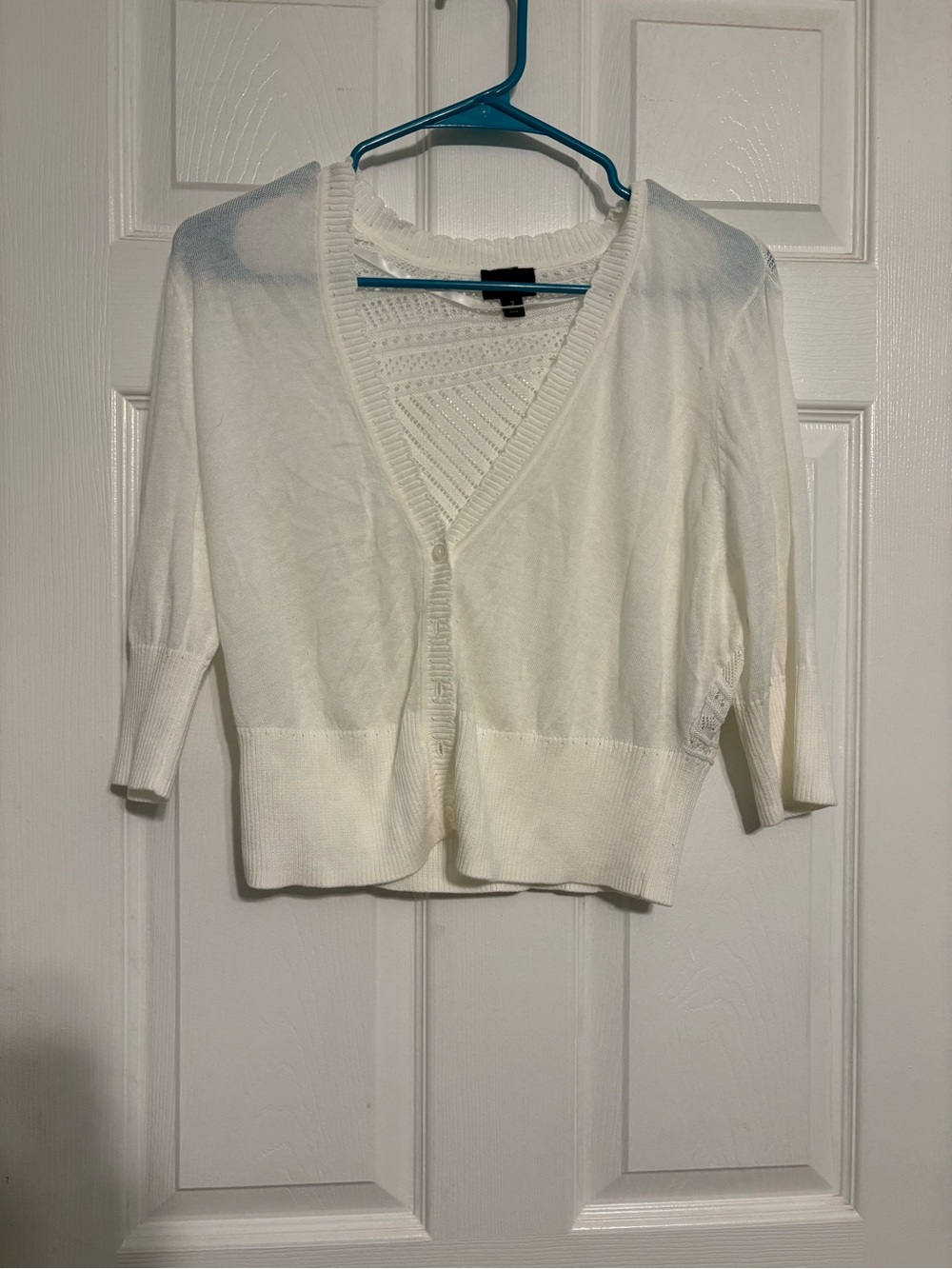 Torrid Ivory Pointelle Crop Cardigan Sweater
